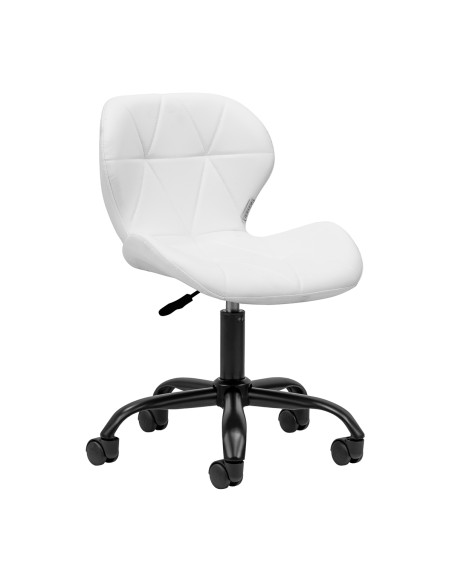 Sgabello cosmetico QS-06B bianco e nero