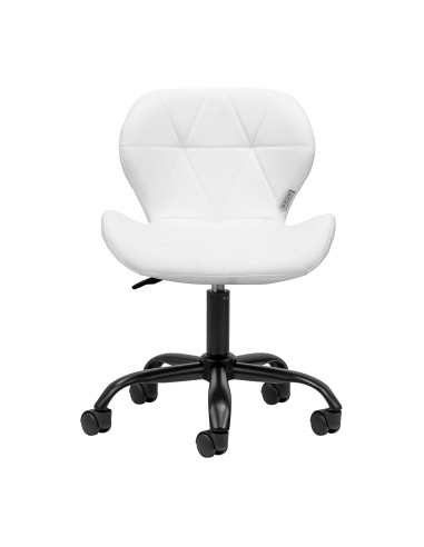 Sgabello cosmetico QS-06B bianco e nero