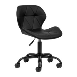 Sgabello cosmetico QS-06B nero e nero