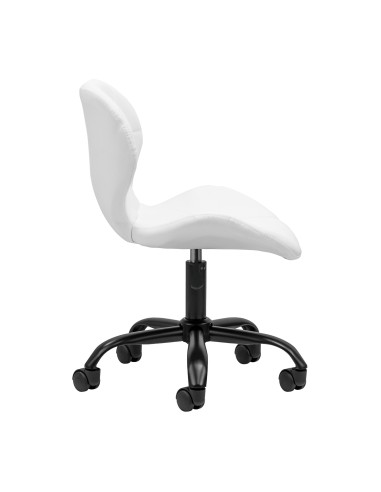 Sgabello cosmetico QS-06B bianco e nero