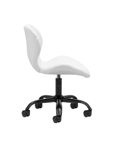 Sgabello cosmetico QS-06B bianco e nero