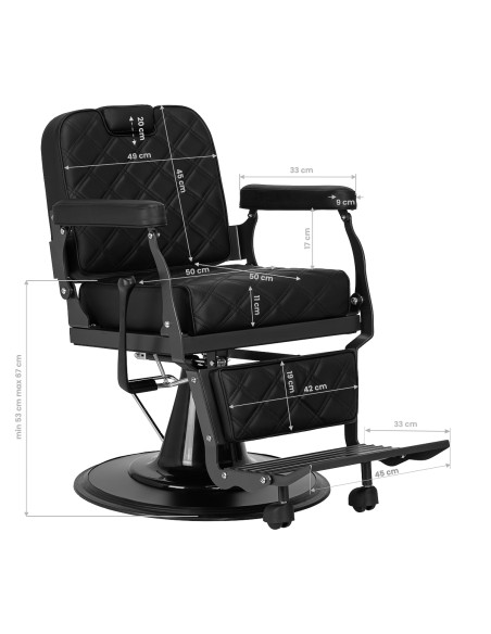 Sedia da barbiere Carlos Black