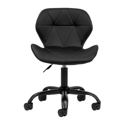 Sgabello cosmetico QS-06B nero e nero 2