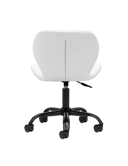 Sgabello cosmetico QS-06B bianco e nero