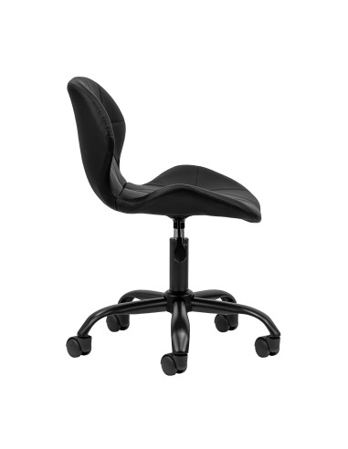 Sgabello cosmetico QS-06B nero e nero