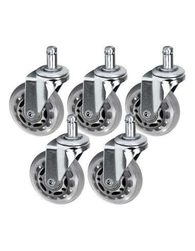 Roll Speed argento ruota sgabello a pressione...