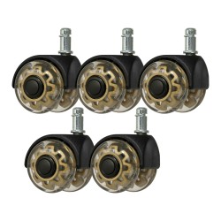 Roll Speed Duo sgabello a pressione con rotelle set di 5...