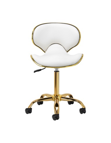 Sgabello cosmetico Gabbiano Q-4599G Bianco 