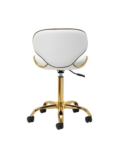 Sgabello cosmetico Gabbiano Q-4599G Bianco 