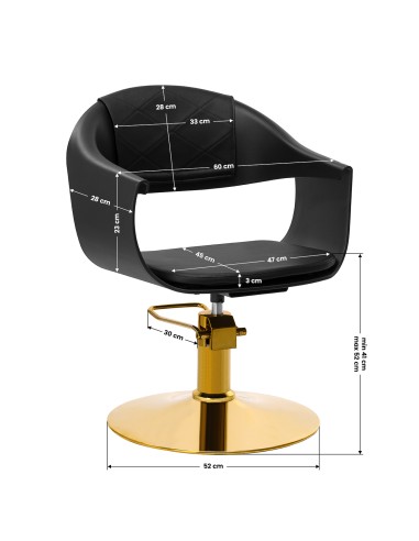 Poltrona per parrucchieri Gabbiano A364 nero