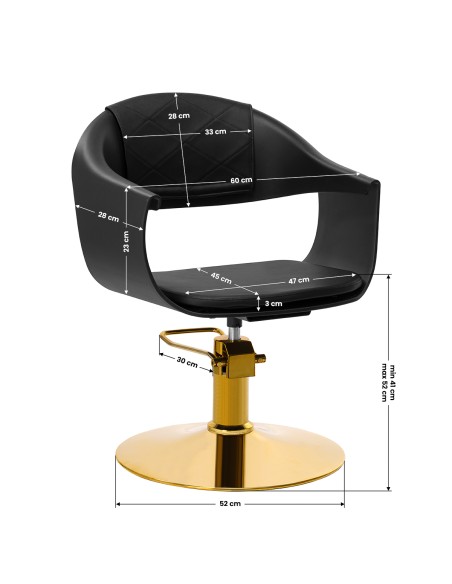 Poltrona per parrucchieri Gabbiano A364 nero