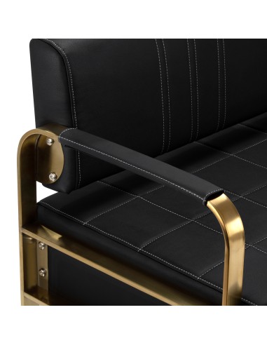 Divano per sala d'attesa Gabbiano Avila oro nero