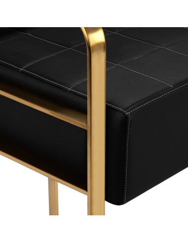 Divano per sala d'attesa Gabbiano Avila oro nero