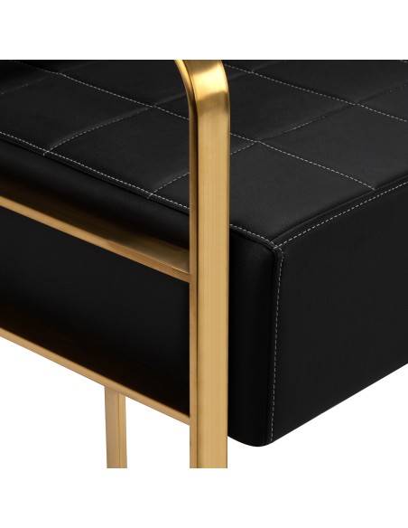 Divano per sala d'attesa Gabbiano Avila oro nero
