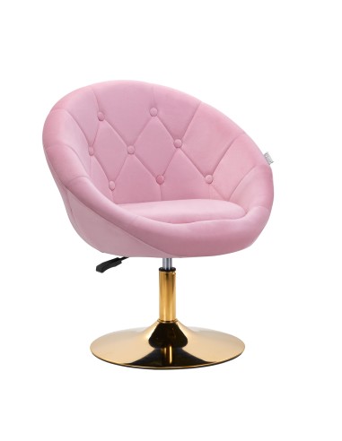 4Rico sedia girevole QS-BL12G velluto rosa