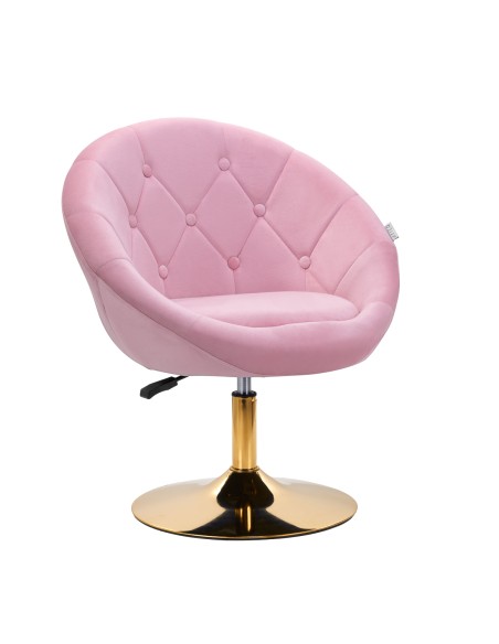 4Rico sedia girevole QS-BL12G velluto rosa