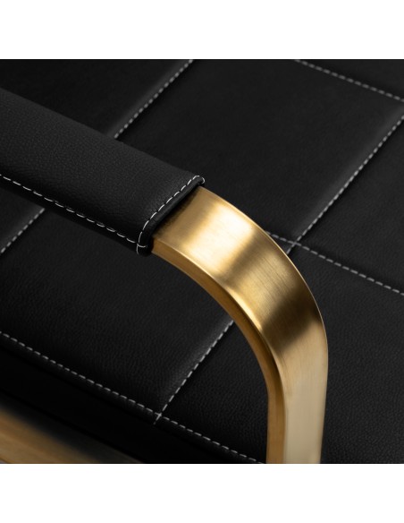 Divano per sala d'attesa Gabbiano Avila oro nero