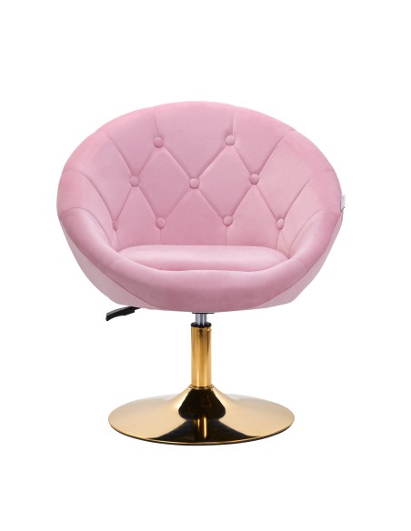 4Rico sedia girevole QS-BL12G velluto rosa