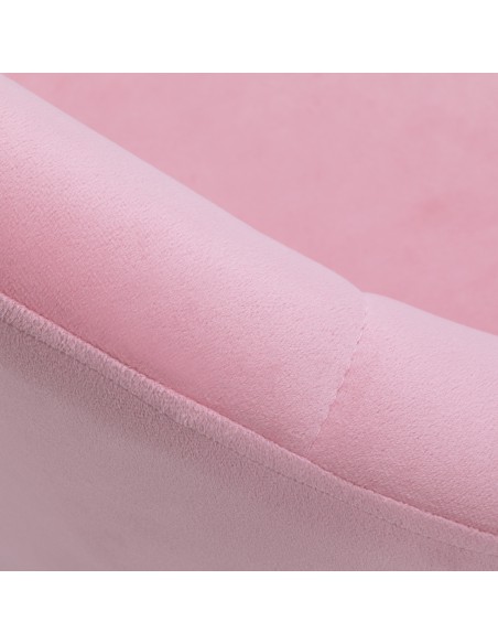 4Rico sedia girevole QS-BL12G velluto rosa