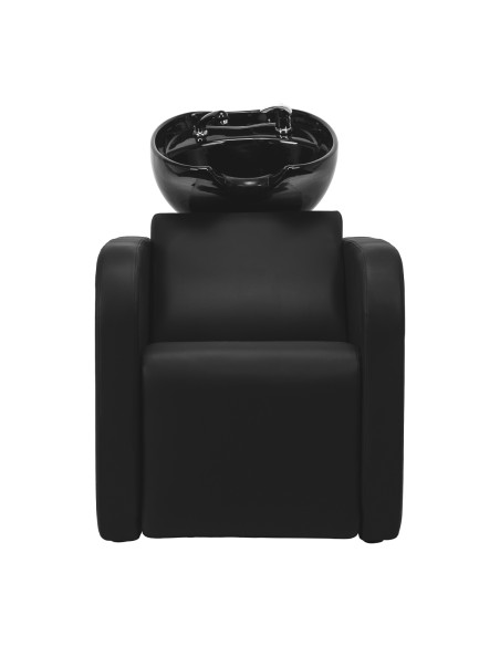 Gabbiano Sylvia lavabo da barbiere con poggiapiedi elettrico nero 