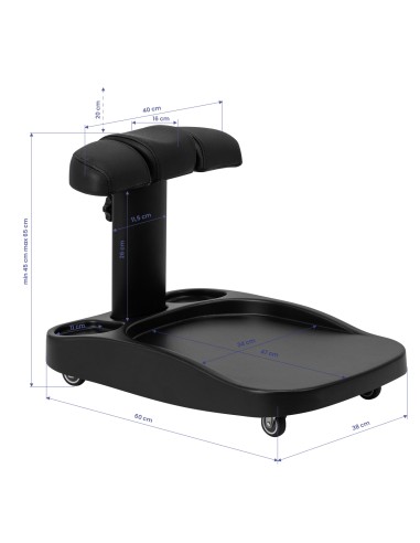 Carrello porta piatti doccia Azzurro nero