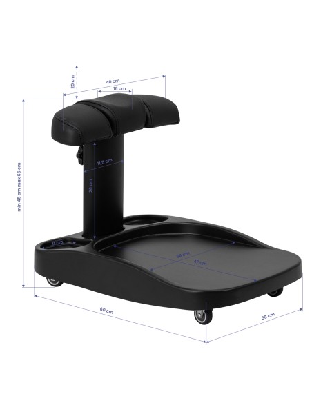 Carrello porta piatti doccia Azzurro nero