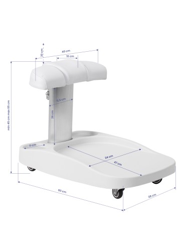 Carrello porta piatti doccia Azzurro bianco
