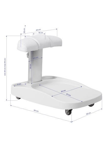 Carrello porta piatti doccia Azzurro bianco