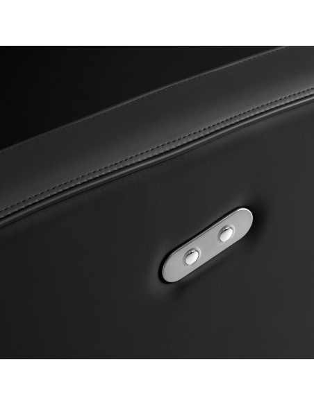 Lavabo da barbiere Gabbiano Emma con poggiapiedi elettrico nero