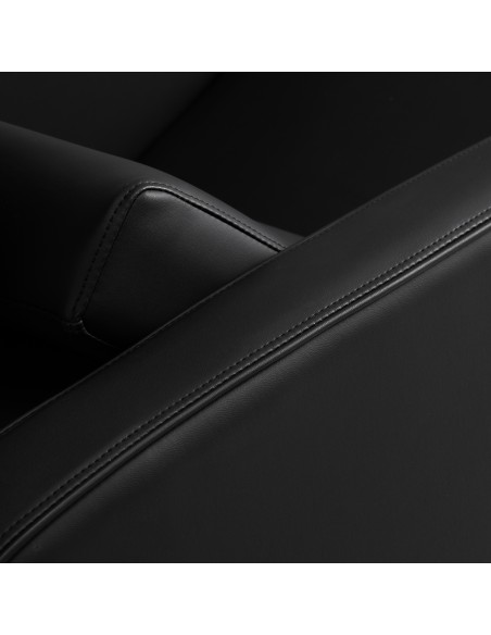 Lavabo da barbiere Gabbiano Emma con poggiapiedi elettrico nero