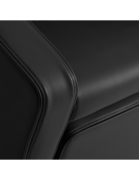 Lavabo da barbiere Gabbiano Emma con poggiapiedi elettrico nero