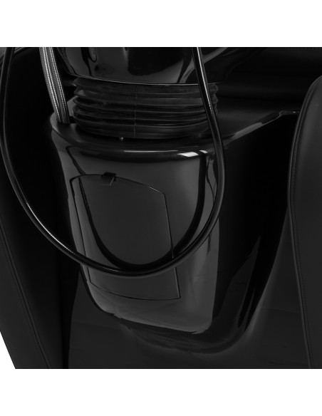 Lavabo da barbiere Gabbiano Emma con poggiapiedi elettrico nero