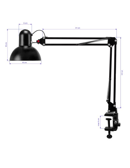 Lampada da tavolo PiX 314 nero 