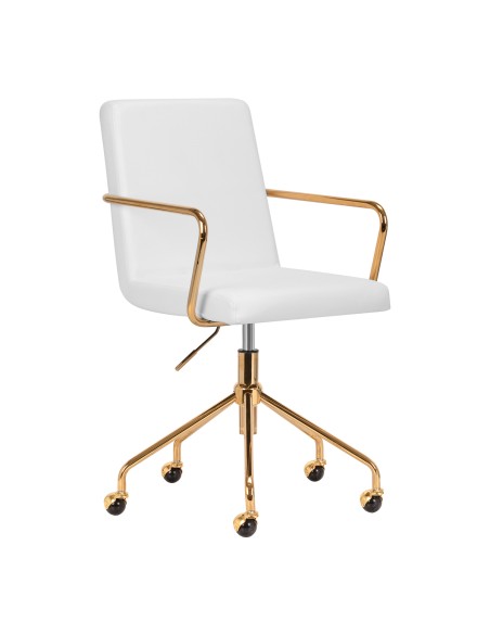 Sedia cosmetica QS-OF211G oro crema grigio