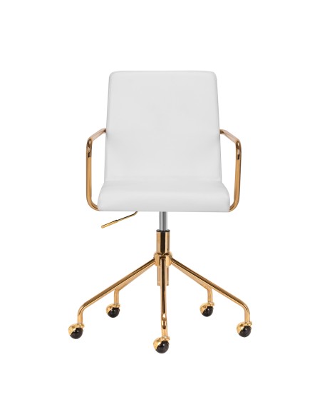 Sedia cosmetica QS-OF211G oro crema grigio