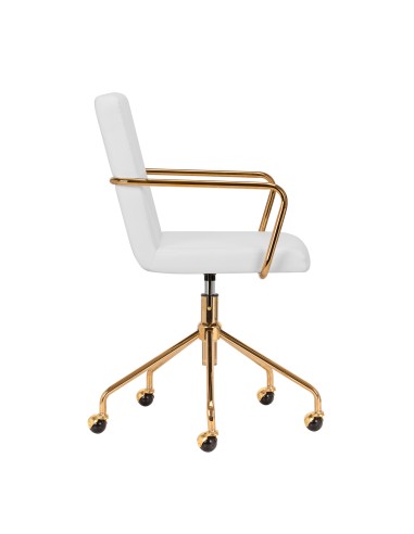 Sedia cosmetica QS-OF211G oro crema grigio