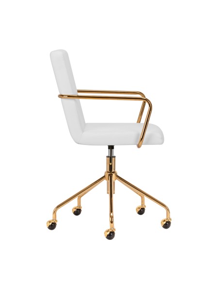 Sedia cosmetica QS-OF211G oro crema grigio