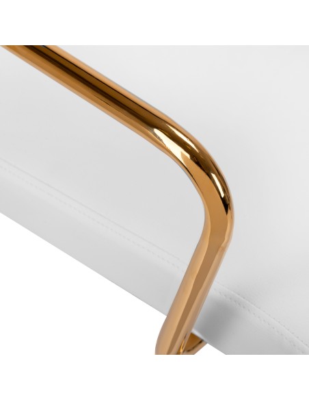 Sedia cosmetica QS-OF211G oro crema grigio