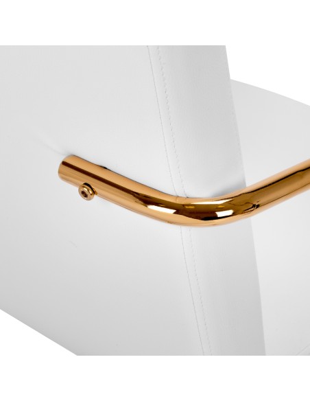 Sedia cosmetica QS-OF211G oro crema grigio