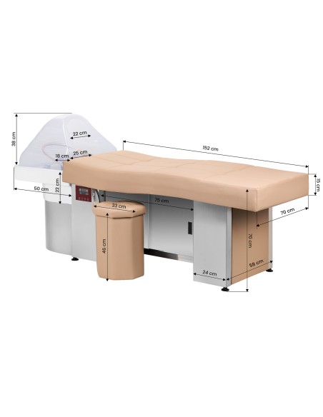 Gabbiano Head Spa Bench 017B beige