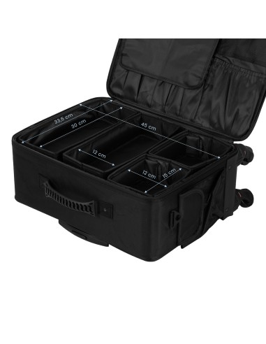 Valigetta per parrucchieri su ruote nera