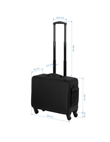 Valigetta per parrucchieri su ruote nera
