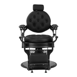 Gabbiano Niccolo barber chair nero con struttura nera 2