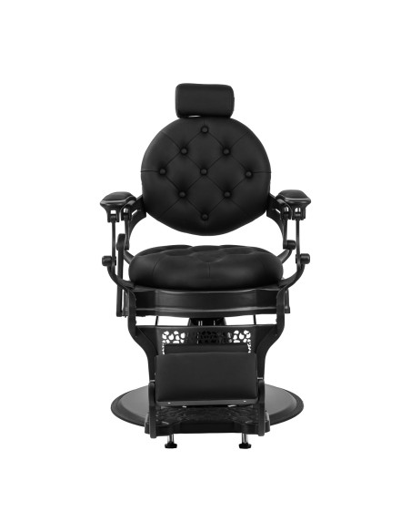 Gabbiano Niccolo barber chair nero con struttura nera
