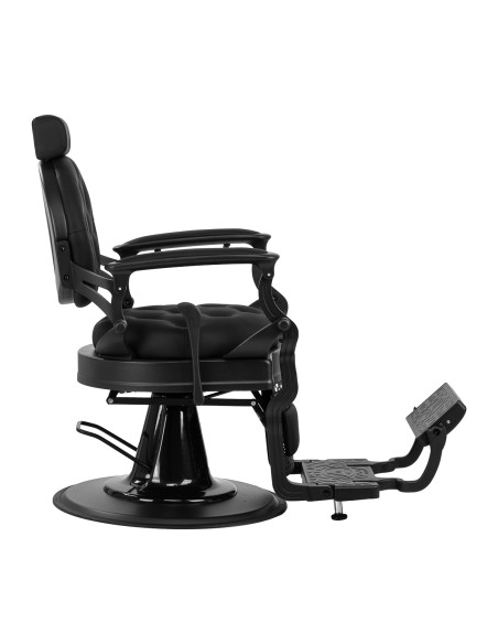 Gabbiano Niccolo barber chair nero con struttura nera