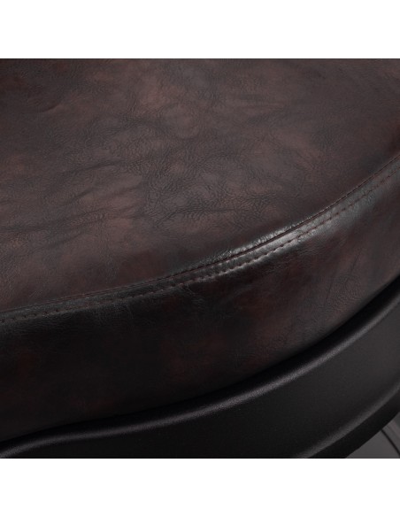 Sedia da barbiere Gabbiano President marrone con struttura nera