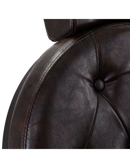 Sedia da barbiere Gabbiano President marrone con struttura nera