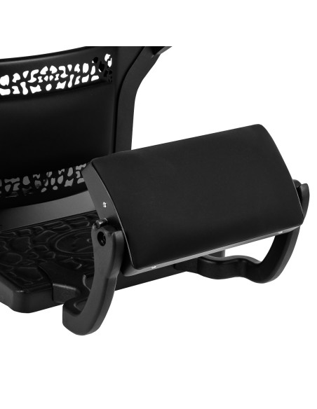 Gabbiano Niccolo barber chair nero con struttura nera