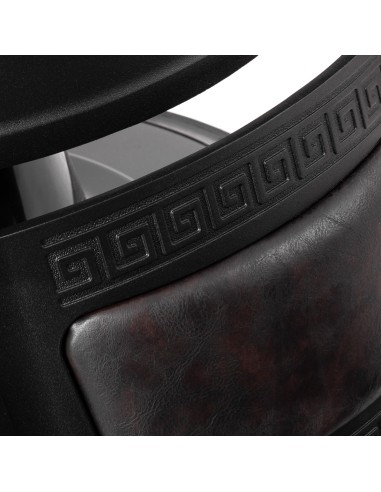 Sedia da barbiere Gabbiano President marrone...