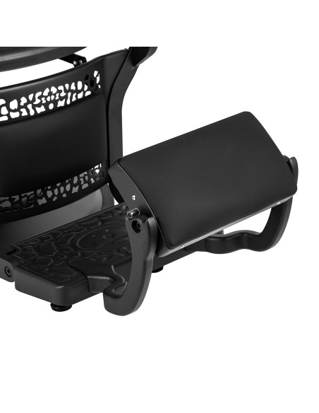 Gabbiano poltrona da barbiere Niccolò nera senza bottoni